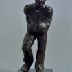 Braving the Cold, a bronze sculpture by John Leon